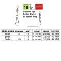 Captain 5034 Diamond Hoked Klips 10'lu Paket Black Nikel