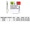 Captain 5038 Double Fırdöndülü Coastlok Klips 10'lu Paket Black Nikel