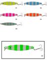 Captain 6145 Lüfer Kaşığı 20gr Zebra Glow 8cm