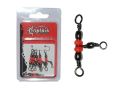 Captain 5129 Üçlü Boncuklu T Fırdöndü 6'lı Paket Black Nikel