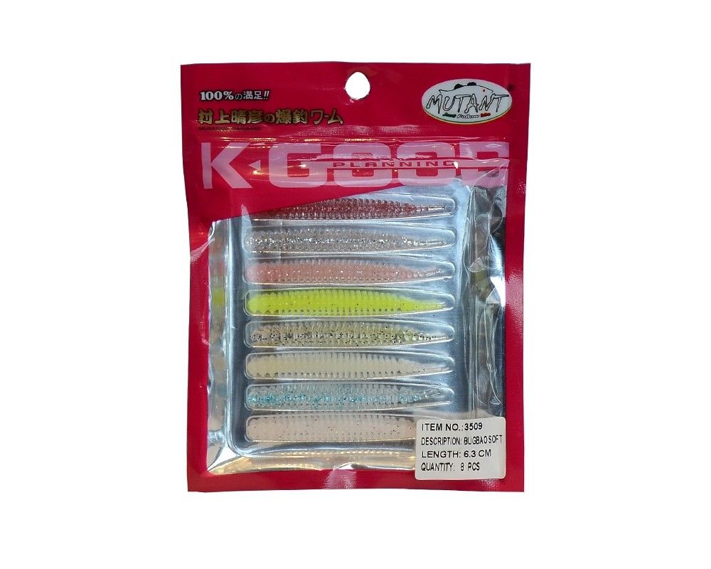 Mutant 3509 Bugbao 6cm Aromalı LRF Silikon Suni Yem 8'li Mix Set
